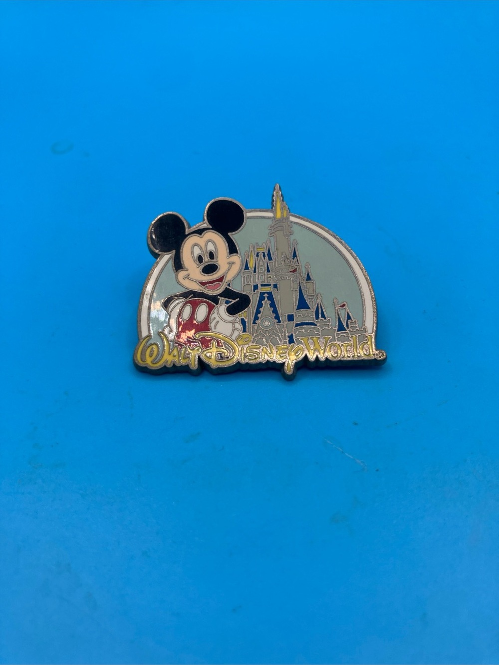 Disney Mickey Mouse Enamel Pin - Gold, Black, Red Rare Walt Disney World Mickey